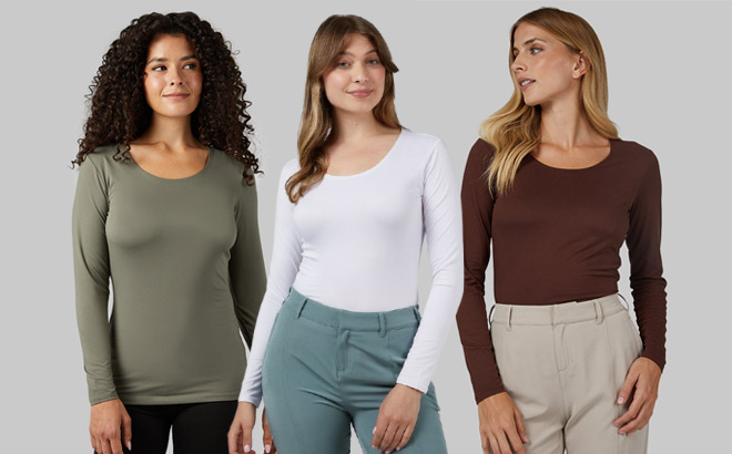 32 Degrees Womens Baselayer Scoop Tops