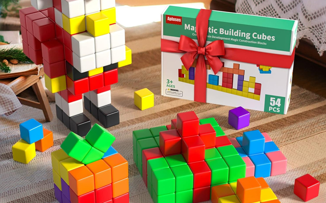 A Box of Apluses 54 Piece Magnetic Block Set