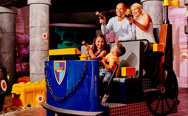 A Family Enjoying a Ride at Legoland Discovery Center Chicago