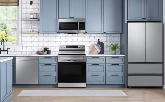 A Modern Kitchen with Stainless Steel Appliances