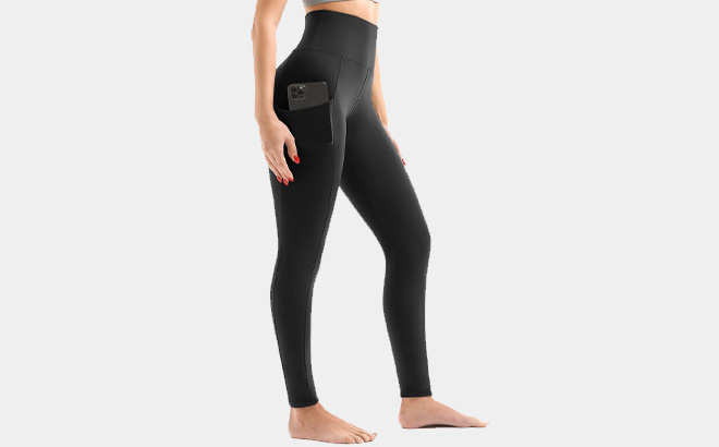 A Person Wearing Walifrey Leggings with Pockets