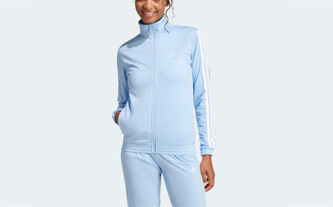 Adidas Womens Tricot 3 Stripes Track Jacket