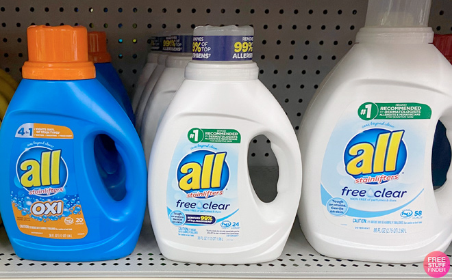 all Liquid Laundry Detergent Free Clear for Sensitive Skin