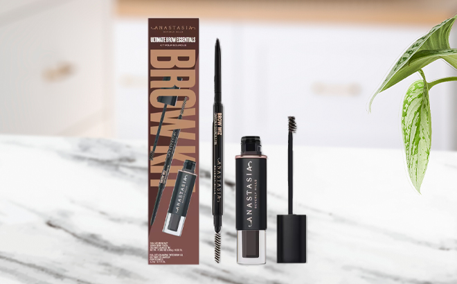 Anastasia Beverly Hills Ultimate Brow Essentials Kit on a Table