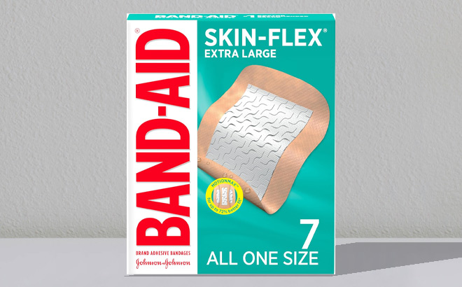 Band Aid Brand Skin Flex Extra Large Adhesive Bandages 7 Count