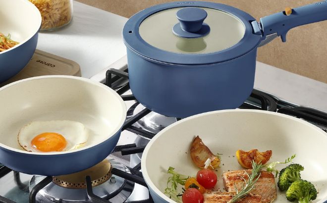 Carote 5 Pcs Pots and Pans Nonstick Cookware Set with Detachable Handles Oven Safe Induction Ready Stackable Kitchen Cooking Set Navy Blue Carote 5 Pcs Pots and Pans Nonstick Cookware Set with Detachable Handles Oven Safe Induction Ready Stackable Kitchen Cooking Set Navy Blue