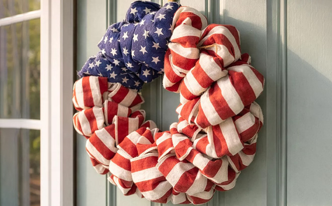 Celebrate Together Americana Burlap Wreath