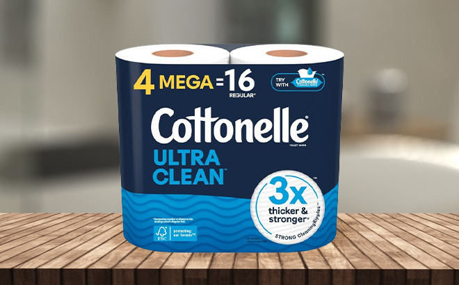 Cottonelle Ultra Clean Toilet Paper on the Table