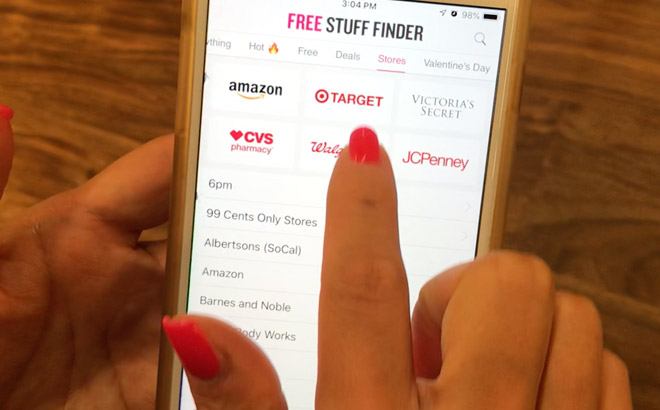 A Person Browsing Through the Free Stuff Finder App A Person Browsing Through the Free Stuff Finder App