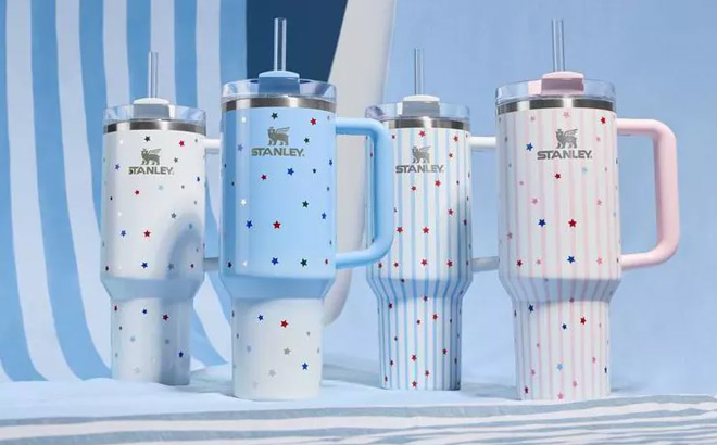 Four Stanley Americana Tumblers