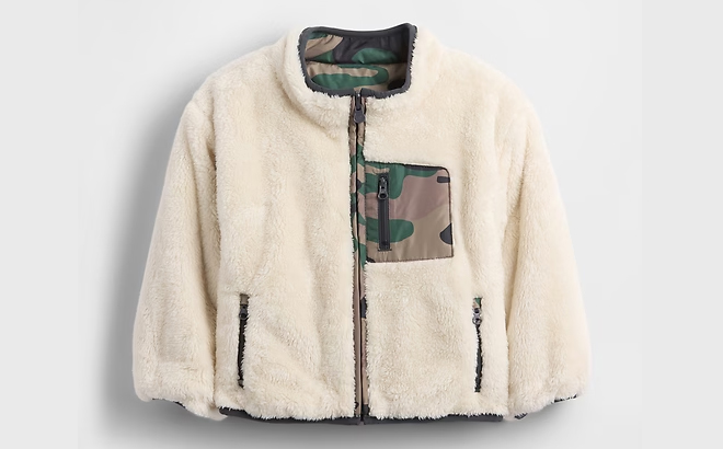 GAP Baby Toddler Lightweight Sherpa Reversible Jacket