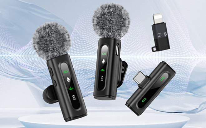 GoorDik USB C Wireless Lavalier Microphone 2 Pack