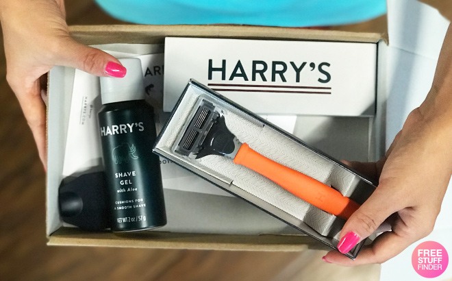 Harry's 5-Blade Razor, Handle & Natural Shave Gel Kit