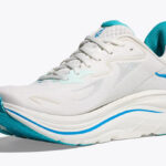 Hoka Mens Clifton 10 Shoe in White Skyward Blue