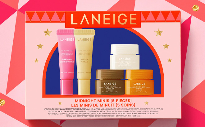 Laneige Midnight Minis Lip Glowy Balm and Lip Sleeping Mask Gift Set