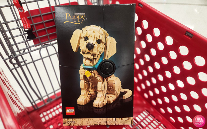 LEGO Icons Golden Retriever Puppy Building Set in a Cart at Target