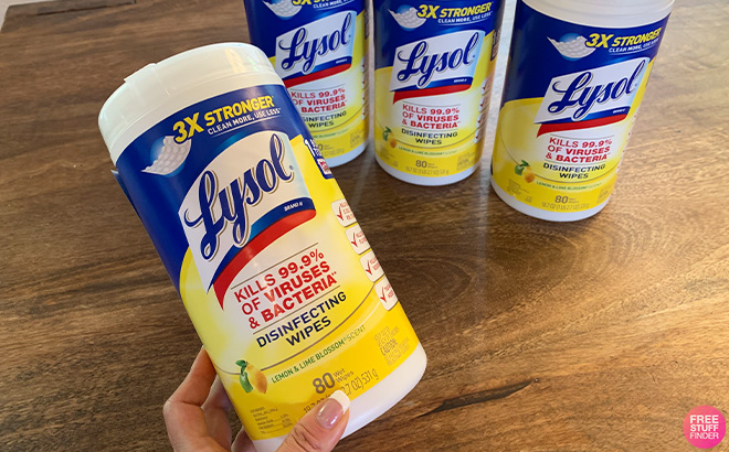 Lysol Disinfecting Wipes on the Table