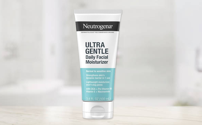 Neutrogena Ultra Gentle Fragrance Free Daily Face Moisturizer on a Table
