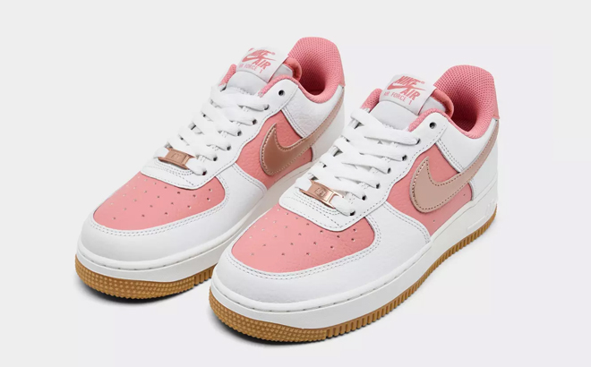 Nike Womens Air Force 1 07 SE Casual Shoes Rose Gold