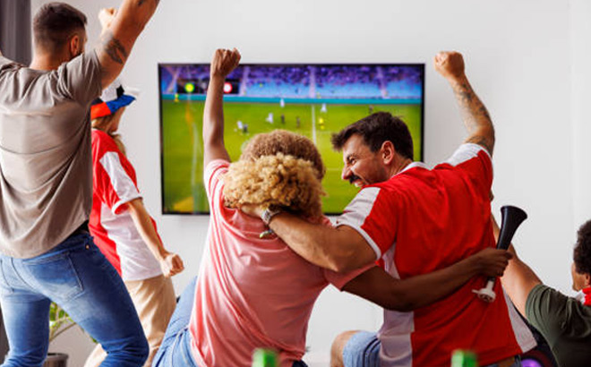 People Watching Sports on TV People Watching Sports on TV