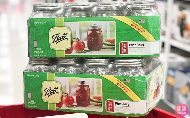 Ball Mason Jars Packs inside a Store