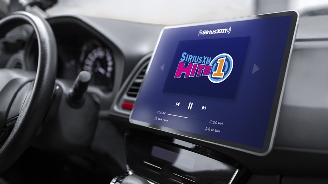 SiriusXM Car Radio Inside a Car