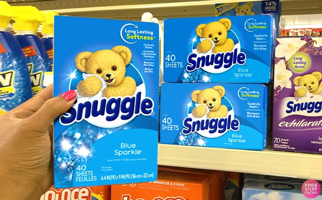 Snuggle Fabric Softener Dryer Sheets 40 Count