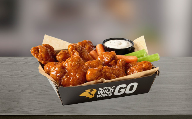 Traditional Buffallo Wild Wings on the Table