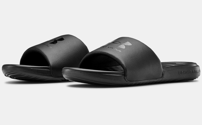 Under Armour Ansa Fixed Mens Slides in Black Color