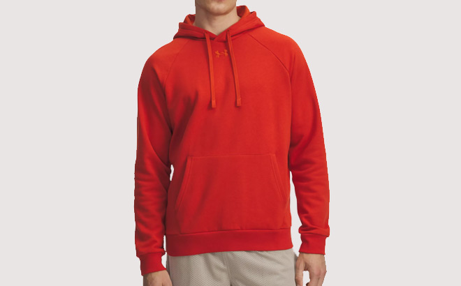 Under Armour Mens Rival Logo Embroidered Fleece Hoodie