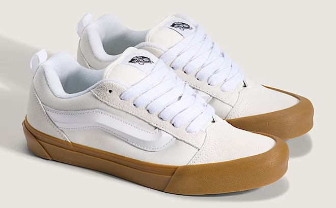 Vans Knu Skool Shoes in Blanc De Blanc White Color