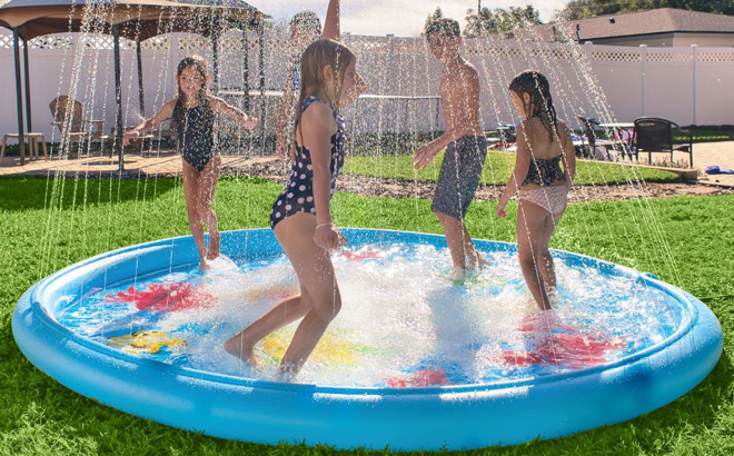 WOW Sports Under the Sea Inflatable Splash Pad with Sprinkler