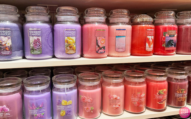 Yankee Candle Large Jars on a Shelf